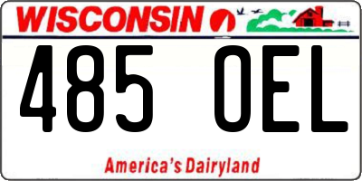 WI license plate 485OEL