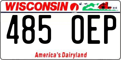 WI license plate 485OEP