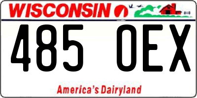 WI license plate 485OEX