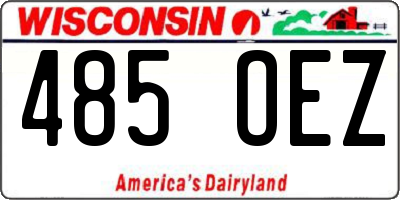 WI license plate 485OEZ