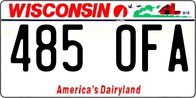 WI license plate 485OFA