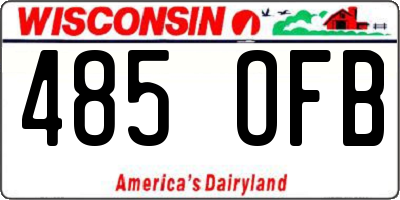 WI license plate 485OFB