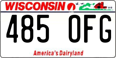 WI license plate 485OFG