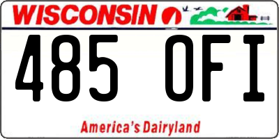 WI license plate 485OFI