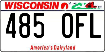 WI license plate 485OFL