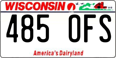 WI license plate 485OFS