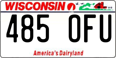 WI license plate 485OFU