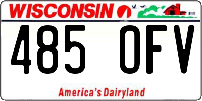 WI license plate 485OFV