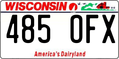 WI license plate 485OFX