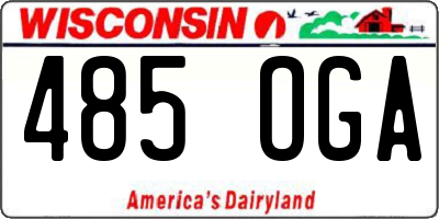 WI license plate 485OGA
