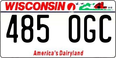 WI license plate 485OGC