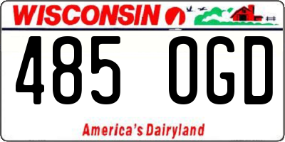 WI license plate 485OGD