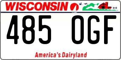 WI license plate 485OGF
