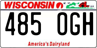 WI license plate 485OGH