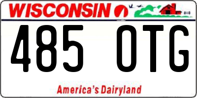 WI license plate 485OTG