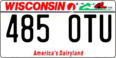 WI license plate 485OTU