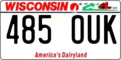 WI license plate 485OUK
