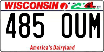 WI license plate 485OUM