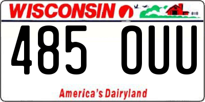WI license plate 485OUU