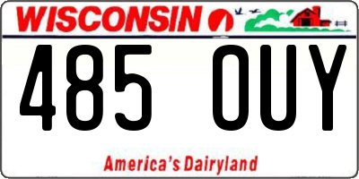 WI license plate 485OUY