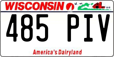 WI license plate 485PIV