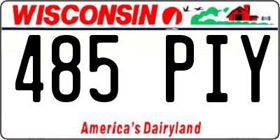 WI license plate 485PIY