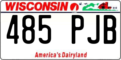 WI license plate 485PJB
