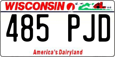 WI license plate 485PJD
