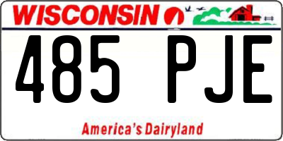 WI license plate 485PJE
