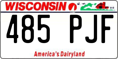 WI license plate 485PJF