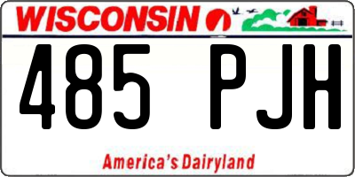 WI license plate 485PJH