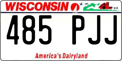 WI license plate 485PJJ