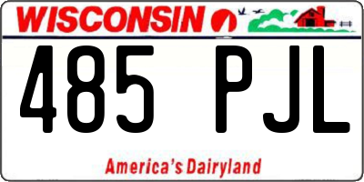 WI license plate 485PJL