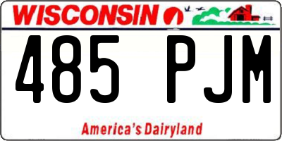 WI license plate 485PJM