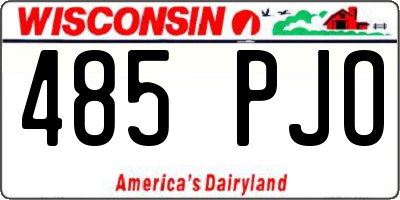 WI license plate 485PJO