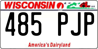 WI license plate 485PJP