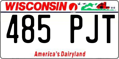 WI license plate 485PJT