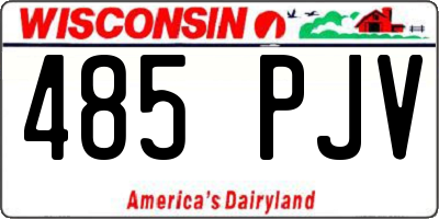 WI license plate 485PJV