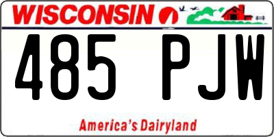 WI license plate 485PJW