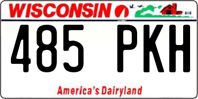 WI license plate 485PKH