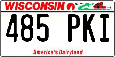 WI license plate 485PKI