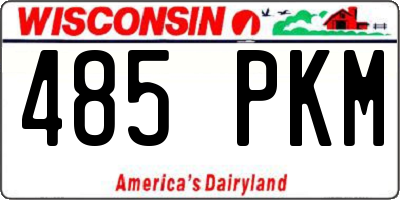 WI license plate 485PKM