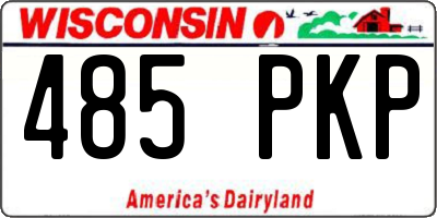 WI license plate 485PKP