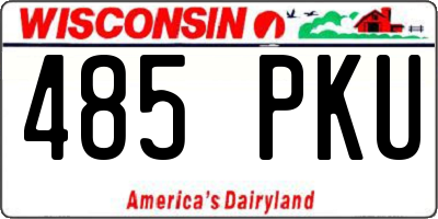 WI license plate 485PKU