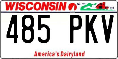 WI license plate 485PKV