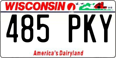 WI license plate 485PKY