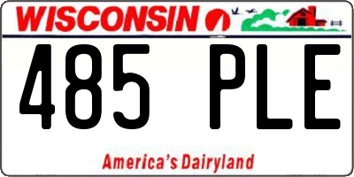 WI license plate 485PLE