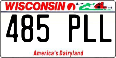 WI license plate 485PLL