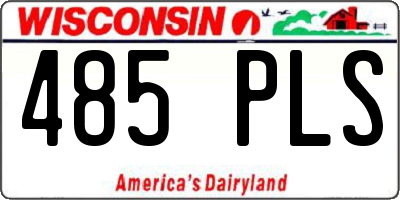 WI license plate 485PLS