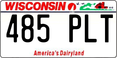 WI license plate 485PLT